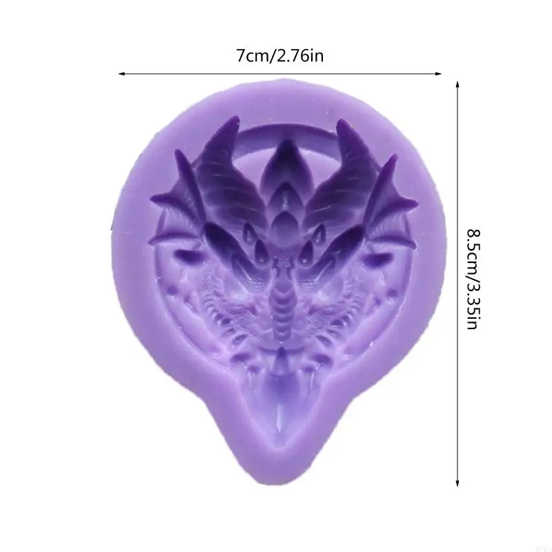 

97BA Dragon for Head Fondant Silicone Mold Animals Dragon Baking DIY Mouss Mould Fondant Chocolate Jelly Cake Resin M