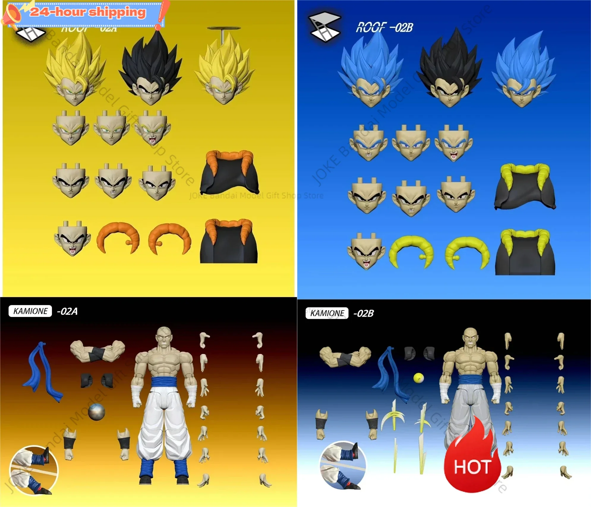 

New Tonsenarttoys Kamione 02A 02B Dragon Ball Z Gojita SHF Super Saiyan SSJ Gogeta PVC Action Figures Model Collectible Toys