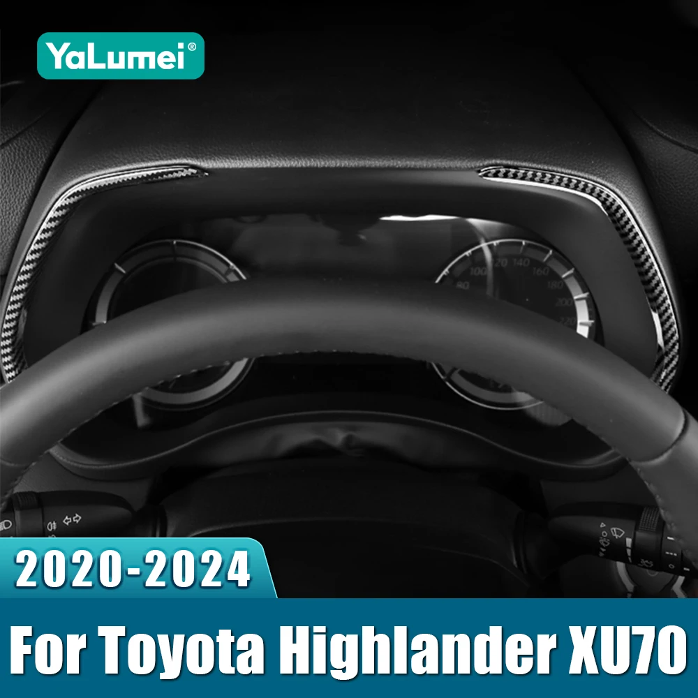 

Для Toyota Highlander XU70 Hybrid 2020 2021 2022 2023 2024 Дисплей приборной панели автомобиля Кольцо спидометра Крышка датчика Накладки