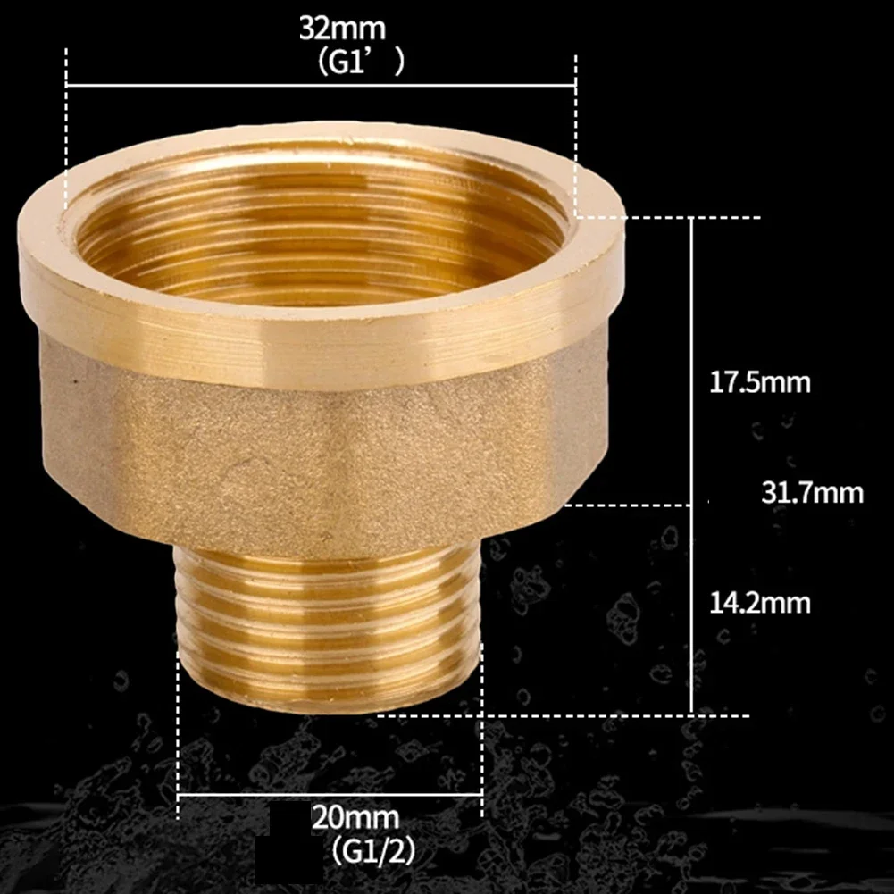 Threaded Connector Brass Reducer For Garden Irrigation Threaded Connection Hand-tight Installation For Plumbing Systems