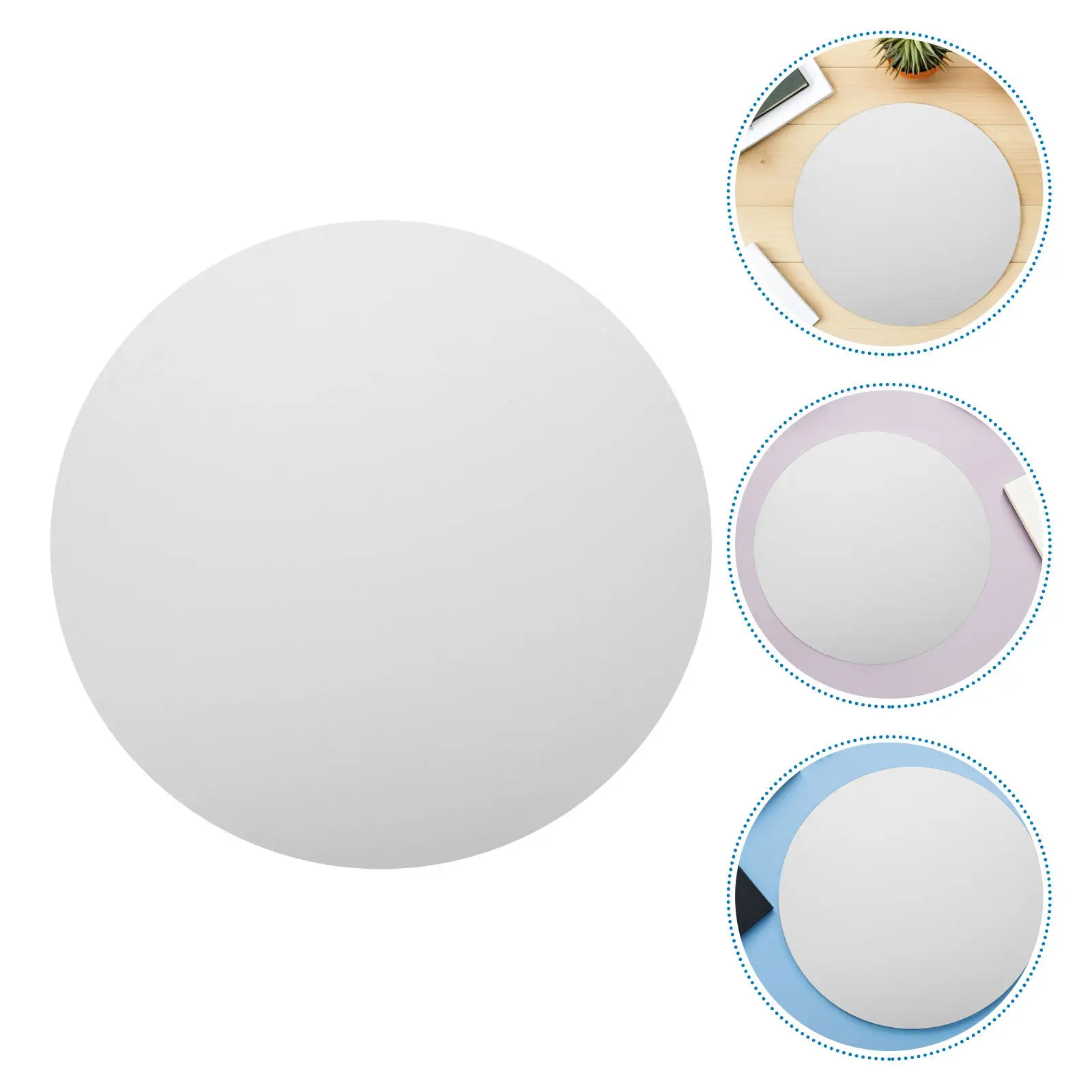 

4Pcs Circle Canvas Boards for Painting 40Cm Round Stretched Canvas Panels Beginner Oil Acrylic Artwork Home Use