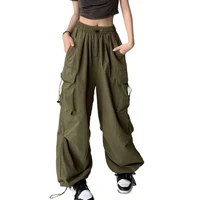 Pantalones Cargo Retro para Mujer, ropa de calle a la moda, pantalones de chándal informales finos de cintura alta, pantalones deportivos Harajuku, ropa para Mujer, pantalones para Mujer