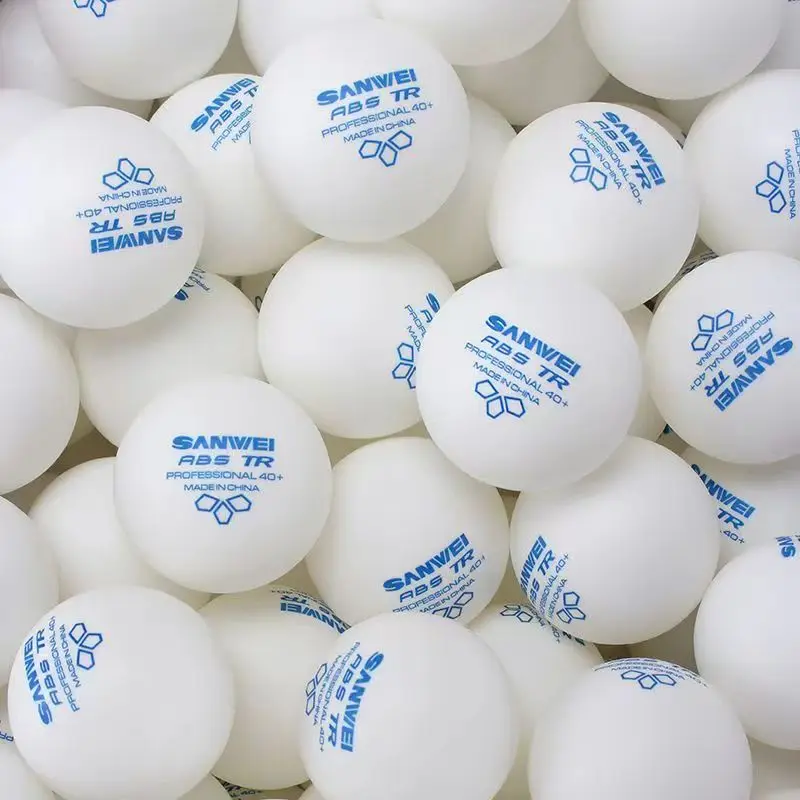 3 Star Table Tennis Balls SANWEI TR ABS New Material with Seamed 40+ Durable Professional Ping Pong Balls for Training 50/100pcs