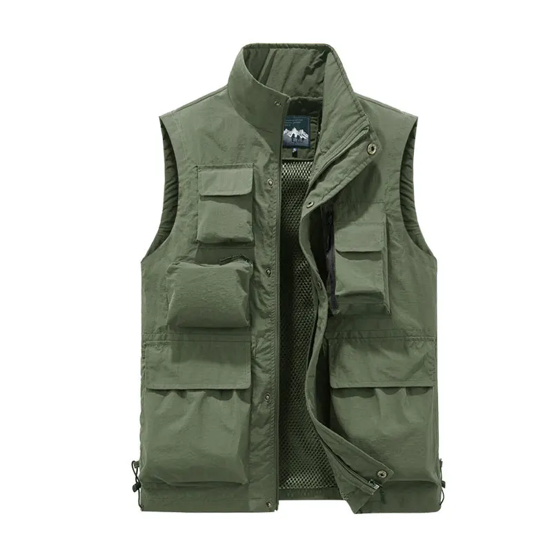 Spring and Autumn Men's Outdoor Multifunctional Multi-pocket Tooling Mesh Quick-drying Leisure Breathable Vest