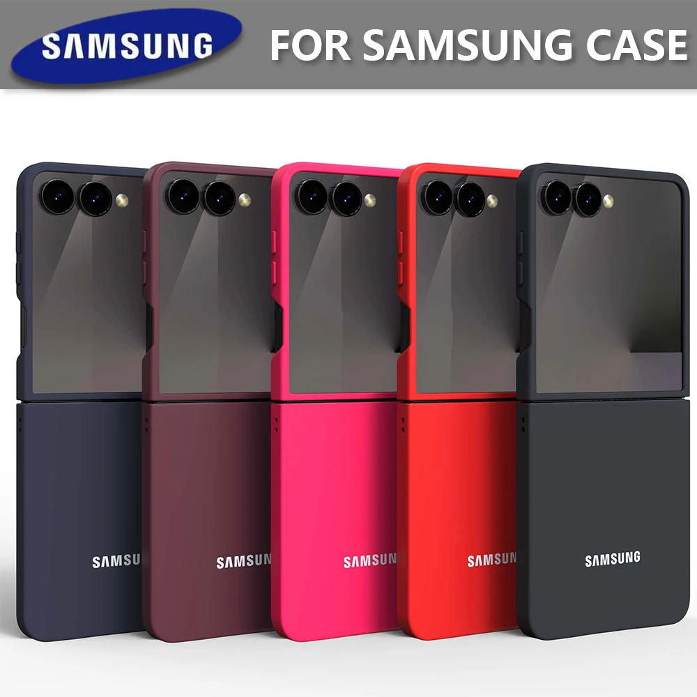 Für Samsung Galaxy Z Flip7 Flüssigsilikonhülle Z Flip7 Z Flip 7 Z Flip6 Flip5 Flip4 Flip3 Stoßfeste matte harte PC-Rückseite