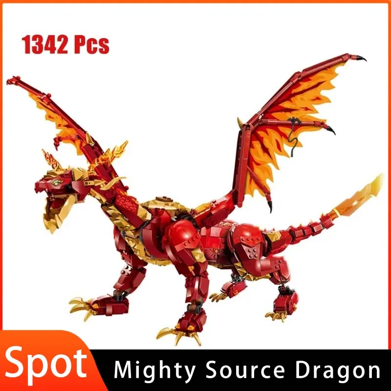 

MOC Ninja Series Mighty Source Dragon of Motion Creative Building Block Toy Ornaments Children's Toys Gift