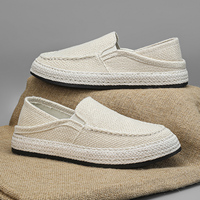 Men Casual Shoes Slip on Loafers Canvas Breathable Flats 2024 Comfortable Leisure Sneakers Driving Walking Youth Shoes for Male