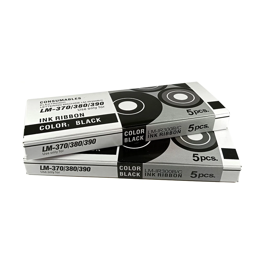 Imagem -03 - Max Tinta Fita para Lettering Máquina Eletrônica Impressora de Etiquetas Lm-ir300b Ir300b Lm370e Lm-380a Lm-380e Lm-390a 20 Pcs