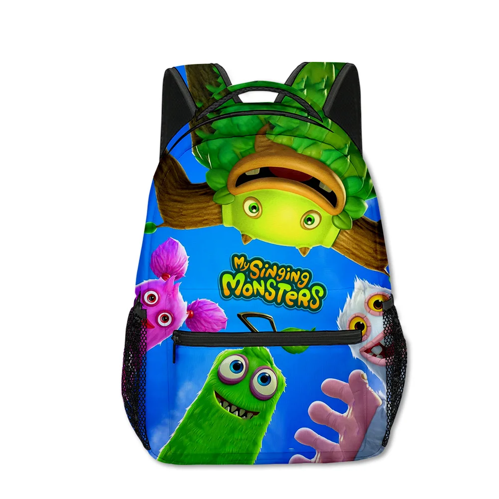 Harajuku Popular my singing monsters student Bookbag Notebook Backpacks 3D Print Oxford Waterproof Boys/Girls Travel Backpacks