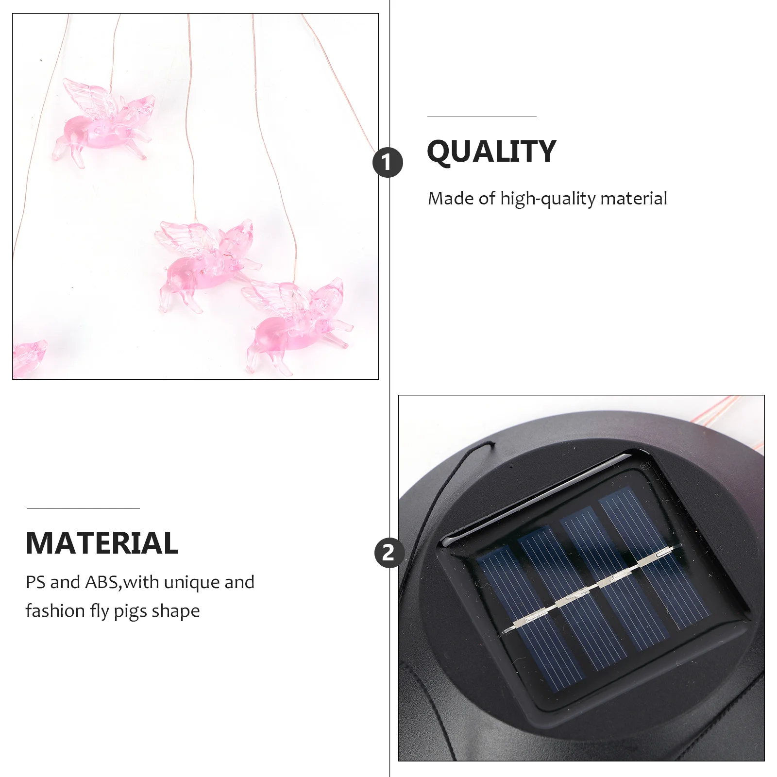 

LED Fly Pigs Solar Wind Chime Light Colorful Changing Light Outdoor Garden Patio Balcony Decorative Lamp Easy Install Portable