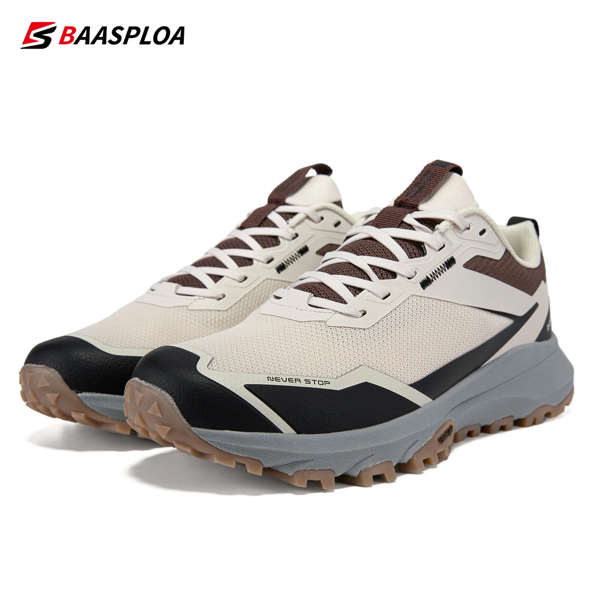 

Baasploa Men's Hiking Shoes 2024 Outdoor Climbing Travel Lightweight Sneakers Male Casual Non-slip Wear-resistant Walking Shoes