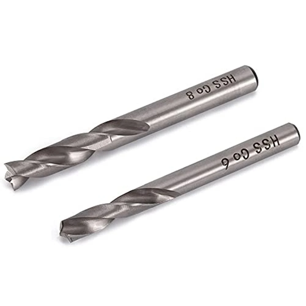 2Pcs Spot Weld Drill Bit Set HSS Co Cobalt Spot Welded Cutter Separate Panels Hole Cutting Bits, 6mm 8mm