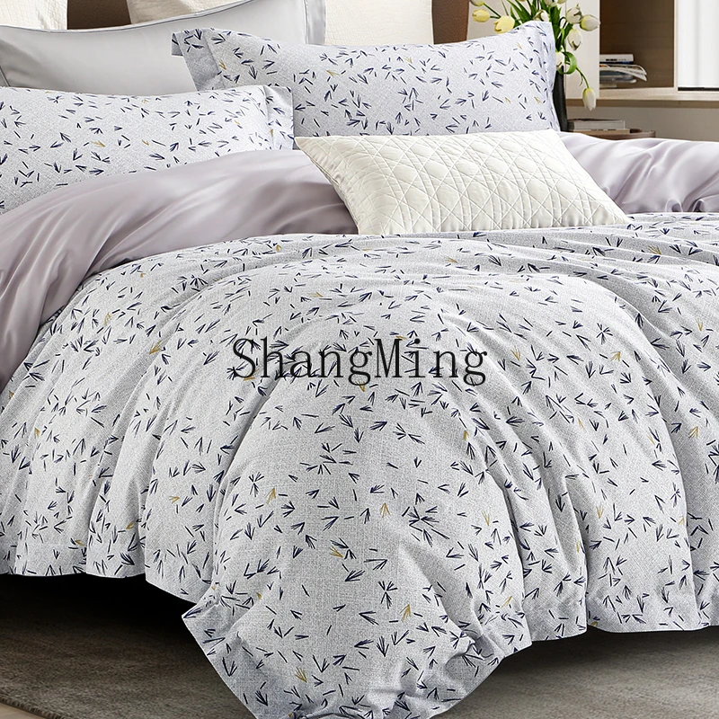 

ZYY household bedding 60 long-staple cotton printed quilt cover single piece quilt cover comfortable and soft