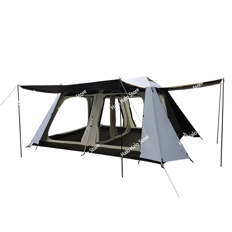 Vinyl tent outdoor thickened two bedrooms and one living room camping automatic rain and sun protection large villa outdoor