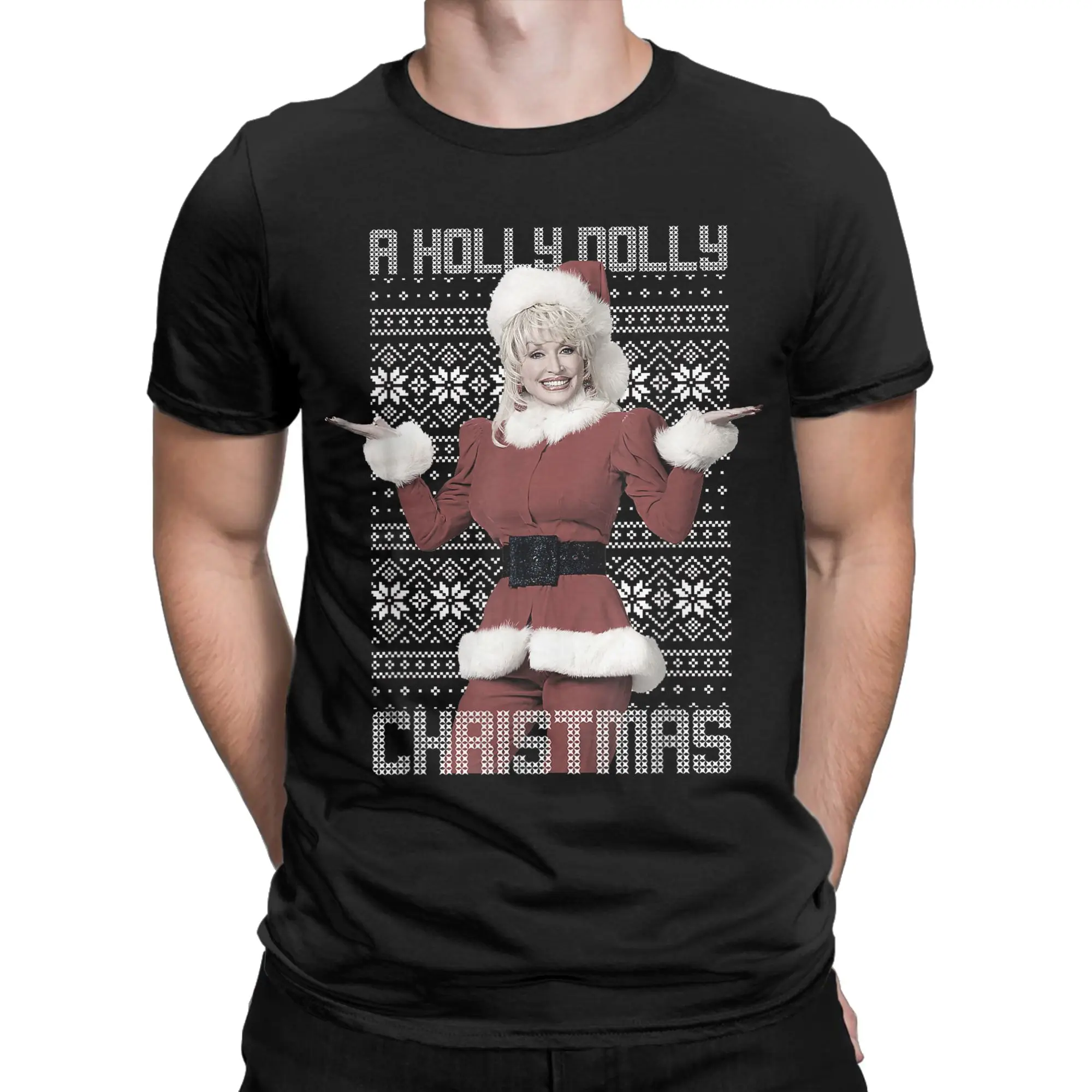 

Vintage T-Shirt Dolly Parton Christmas Sweater Pure Cotton T Shirts Fashion Tee Shirt for Men Summer Casual Short Sleeve Tops