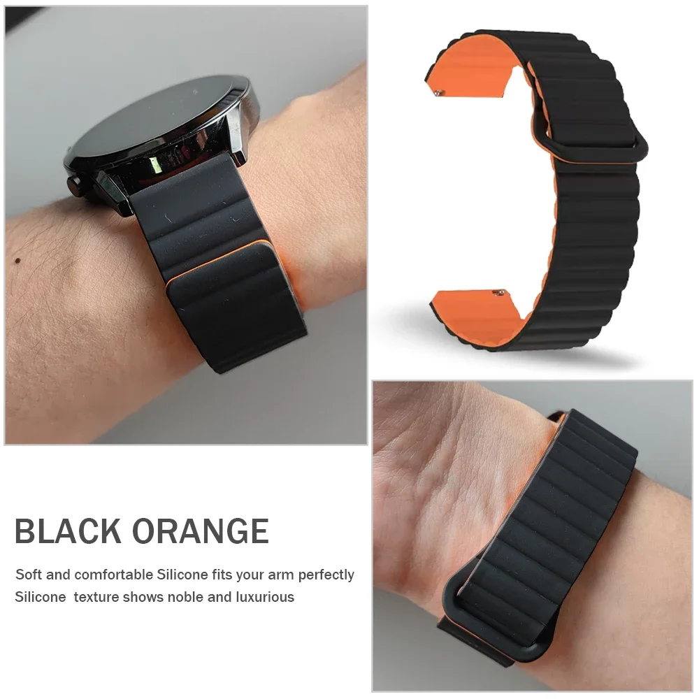 Magnetic Silicone Band for Huawei Watch GT 6 Pro 46mm Sports Strap for Huawei GT6 41mm 46mm GT6Pro GT5 GT5Pro GT4 GT3 2 Bracelet