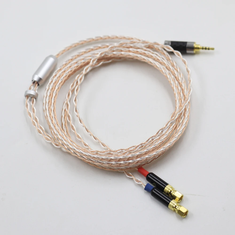 

2.5mm Single Crystal Copper Silver Mixed Headphone Upgrade Replace Cable For HiFiMan HE400 HE5 HE6 HE300 HE4 HE500 HE6 HE400S