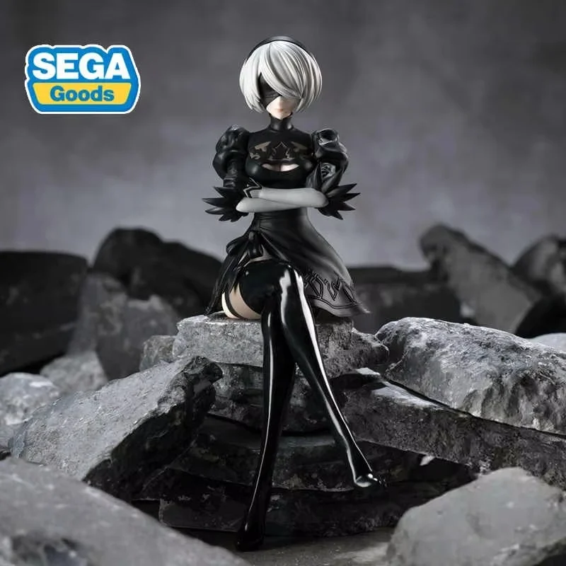 In Stock Original Sega Nier:Automata Ver1.1a 2b Yorha No. 2 Type B Premium Chokonose Figure Anime Model Collectible Toy 130mm