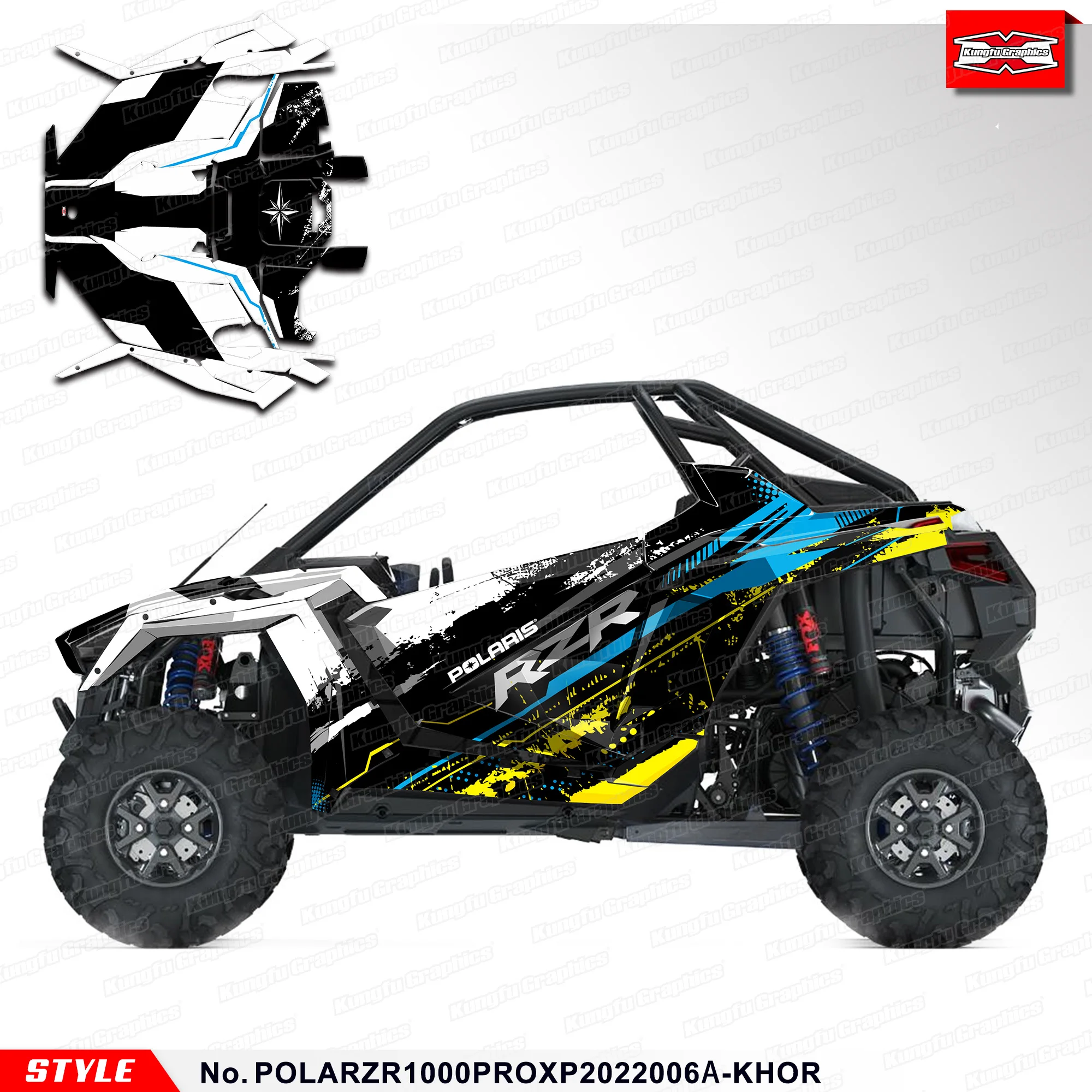 HUMAART UTV Graphics Decal Kit Adhesive Sticker for Polaris RZR PRO XP 1000 XP1000 ULTIMATE 2020 2021 2022, Rebuilding