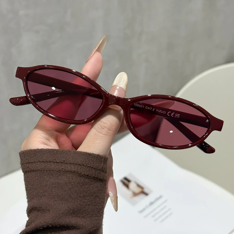 New Fashion Leopard Cat Eye Oval Women's Sunglasses Sunscreen Sun Glasses Female Retro Colorful Eyeglass UV Shade Glasses