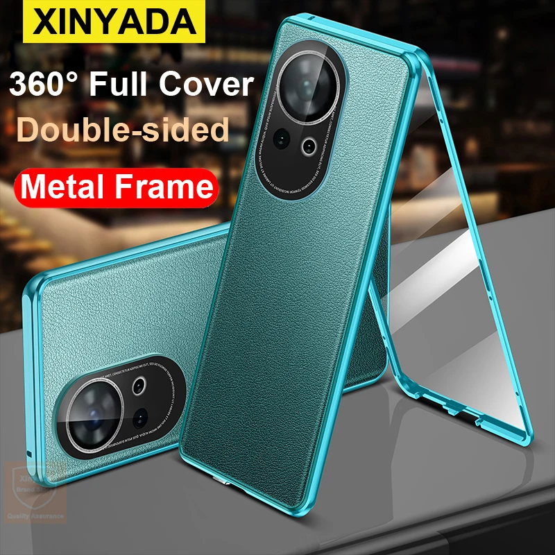 For Huawei Nova 13 Pro Case Tempered Glass 360 Flip Phone Case For Huawei Nova 13 Pro Nova13 Cover Metal Leather Double Sided