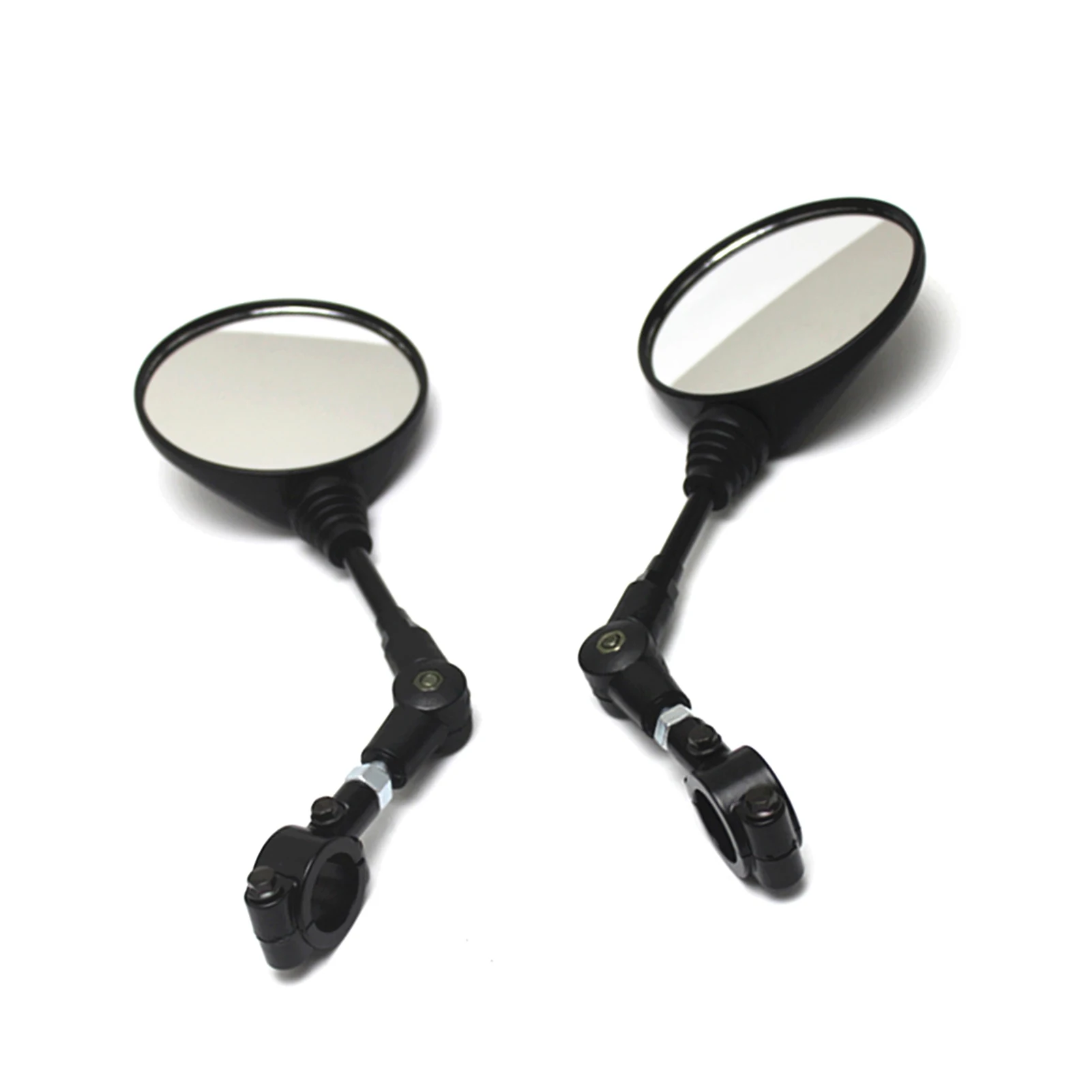 1 Pair Universal Motorcycle Scooter Handlebar Collapsible Round Shape Rearview Side Mirror Base Modified Accessories for Cars