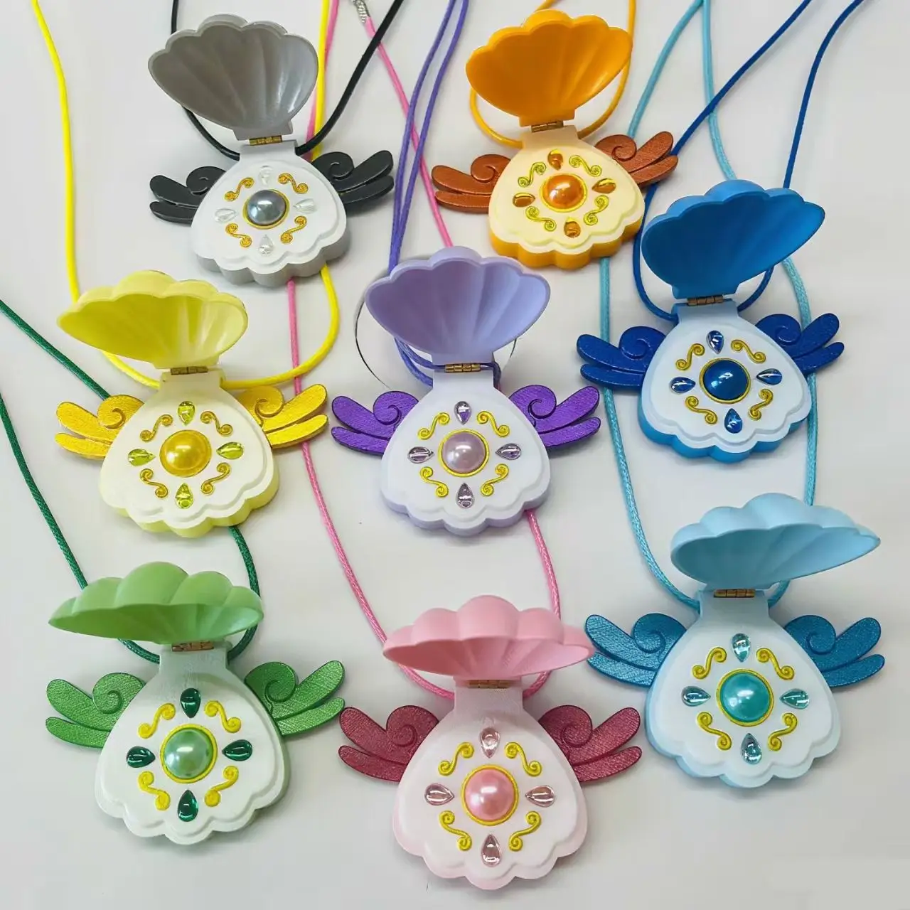 Mermaid Melody Cosplay Prop - Mermaid Heart Pendant & Transformer Necklace, Pearl Mermaid Accessory for Cosplay view 2