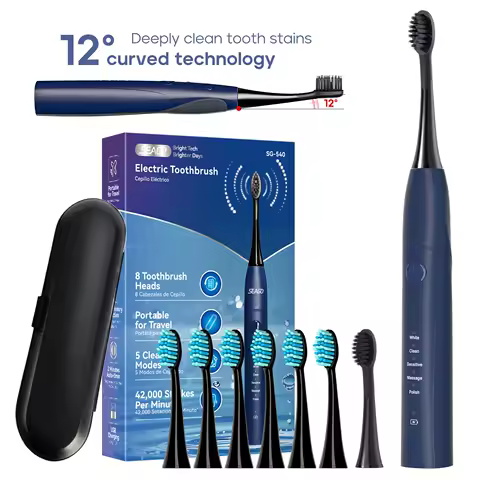 Seago Sonic Electric Toothbrush Two-engines Magnetic Core Oral Care Smart Adult Timer Brush Waterproof Brushes SG540