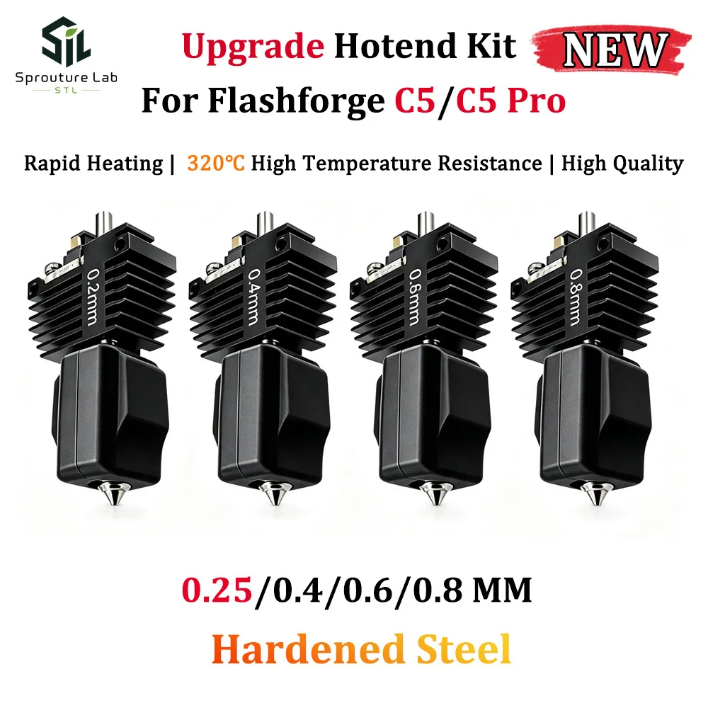 Image of Für Flashforge Creator 5 Hotend Creator 5 Pro Düsenbaugruppe Integrierte Schnellwechsel-C5-Extruderdüsen 3D-Drucker-Zubehör