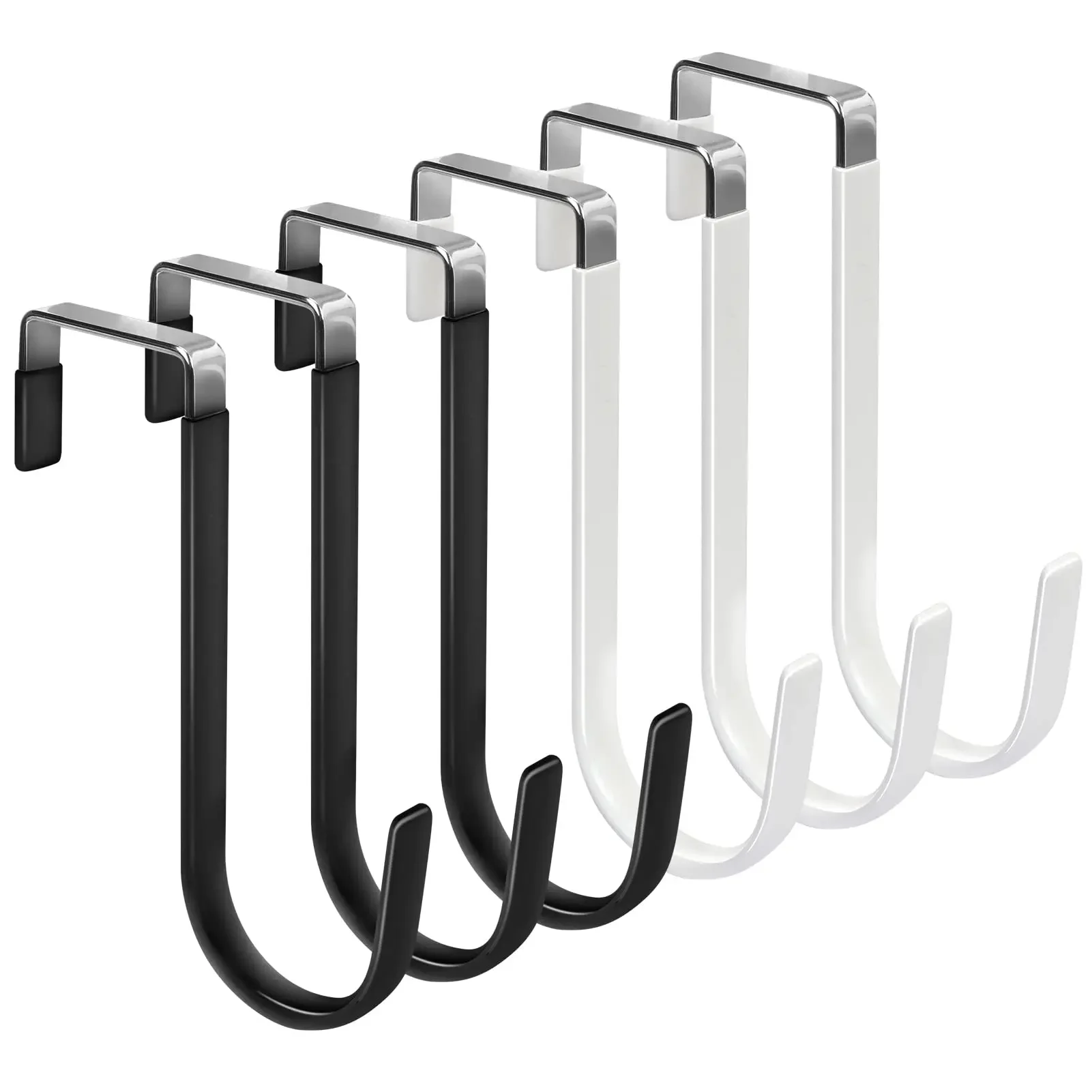 Türhaken mit Gummi-Organizer-Haken für Wohnzimmer, Badezimmer, Schlafzimmer, Küche zum Aufhängen von Kleidung, Handtüchern, Hüten, Mänteln