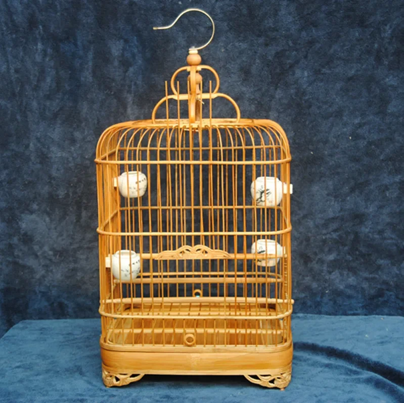 Portable Wooden Carrier Bird Cages Budgie Accessories Outdoors Hut Bird Cages Park Decoration Cage Birds Supplies