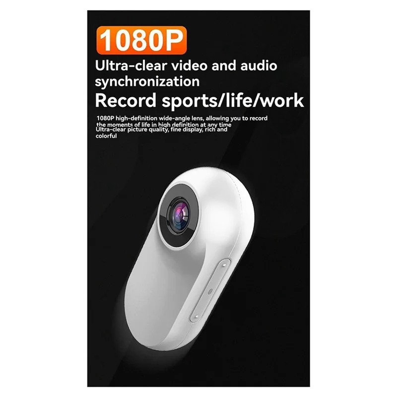 T24C Pet Collar Camera Pet Sport Camera USB Rechargeable LCD Display HD 1080P Support Video And Photo Function Black