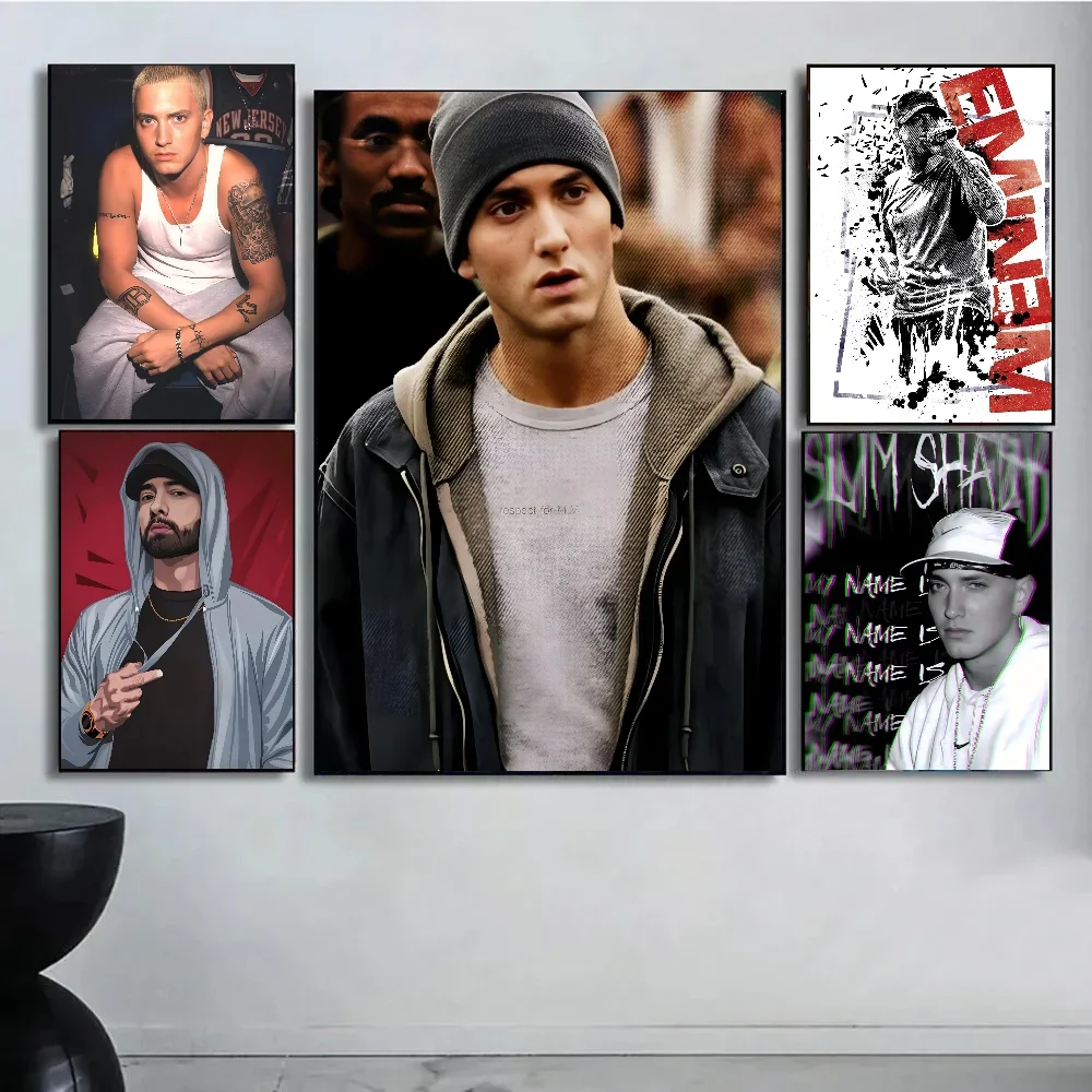 1PC Hip Hop Rapper Singer Eminem Poster Paper Print Home Living Room Bedroom Entrance Bar Restaurant Cafe Art Painting