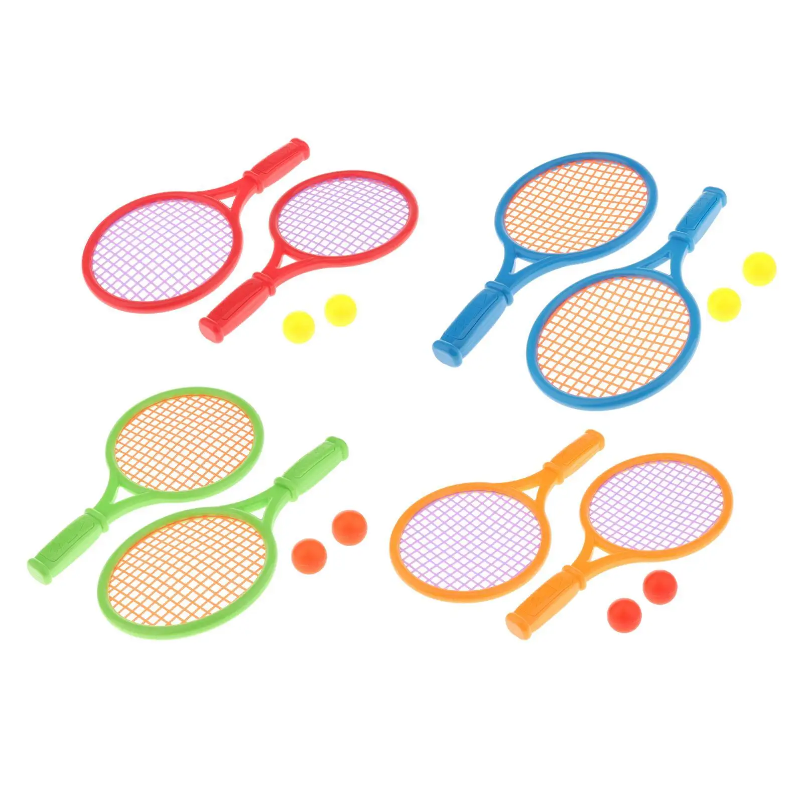 2 PCS Children Tennis Rackets with and Balls Sports Toys for Kids 3-7 Ages