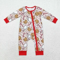 Wholesale Kids Children Infant Jumpsuit Newborn Toddler Romper Baby Boy Long Sleeves Christmas Cakes Milk Zipper One Piece