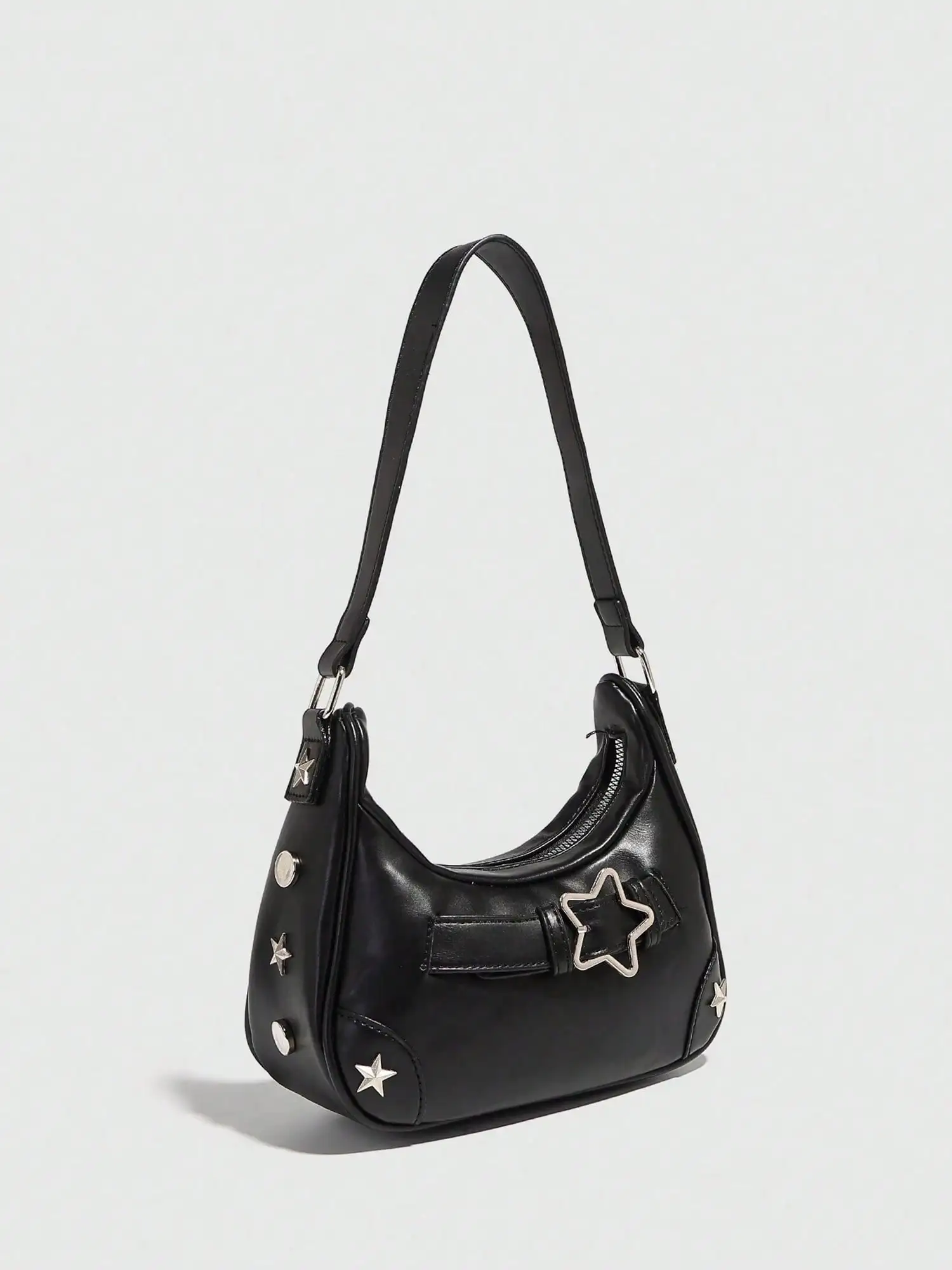 

Women's Underarm Bag Y2K Saddle Handbags With Metal Decor Slingg Shoulder Hobo Bags