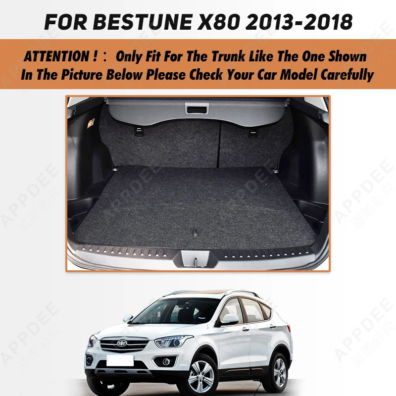 Car Trunk Mat For BESTUNE X80 2013 2014 2015 2016 2017 2018 Custom Car Accessories Auto Interior Decoration