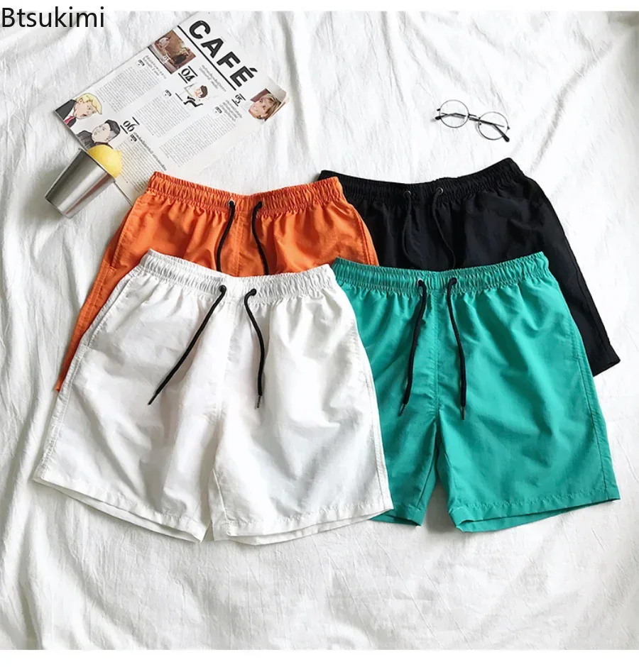 2025 Summer Men\'s Swimwear Swim Shorts Trunks Beach Board Shorts Swimming Pants Mens Running Sports Surffing Shorts Male M-5XL