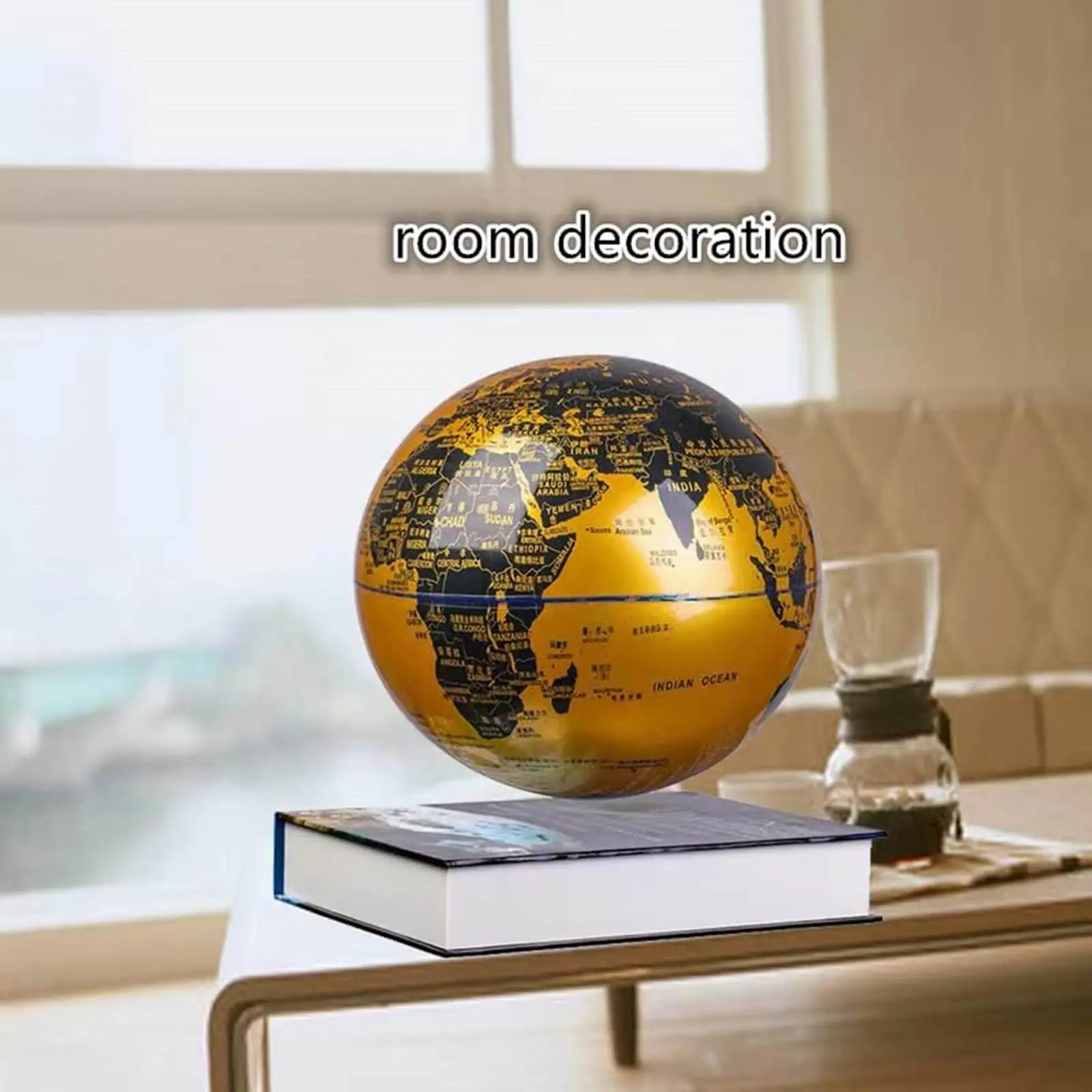 

Floating Globe Lamp 6" World Geographic Globes Magnetic Floating Levitating Home Office Desk Decor Creative Birthday Christmas