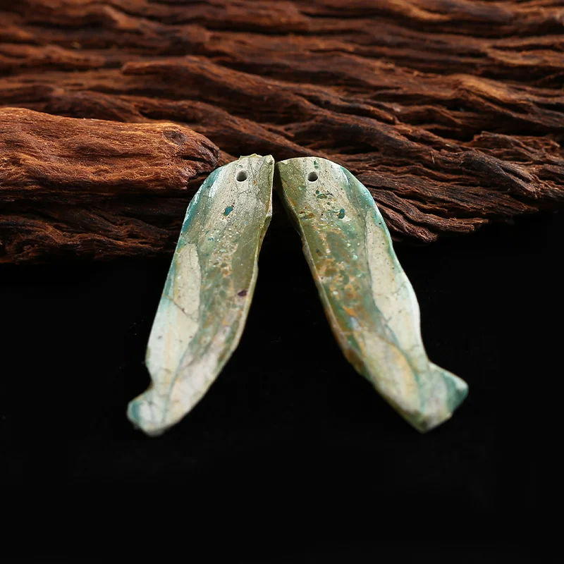 

Fish Shape Blue Opal Pendants Beads, Genuine Natural stones beads, Unique Stones for jewelry & DIY Earring Beads