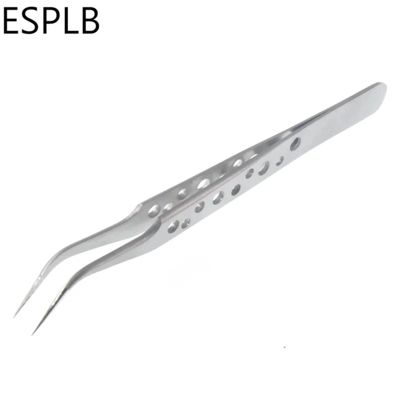 ESPLB Anti-Static Tweezers, Stainless Steel Straight & Curved Tip for Electronics Phone Repair