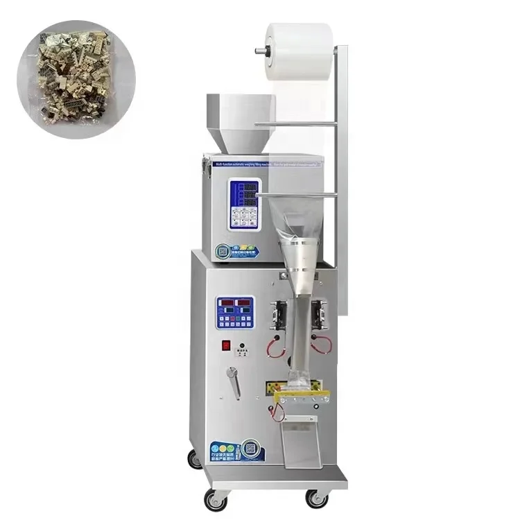 Low Cost Multi-function food small tea bag powder granule filling and three sides sealing packing machine