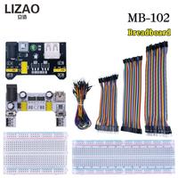 NEW MB-102 MB102 Breadboard 400 830 Point Solderless PCB Bread Board Test Develop DIY for arduino laboratory SYB-830