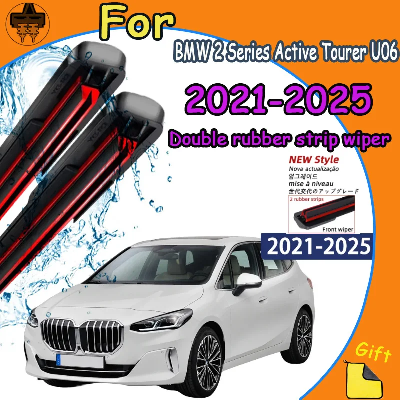 

Front Windshield Wiper Blades 2pcs Windscreen Window Accessories For BMW 2 Series Active Tourer U06 2021-2025