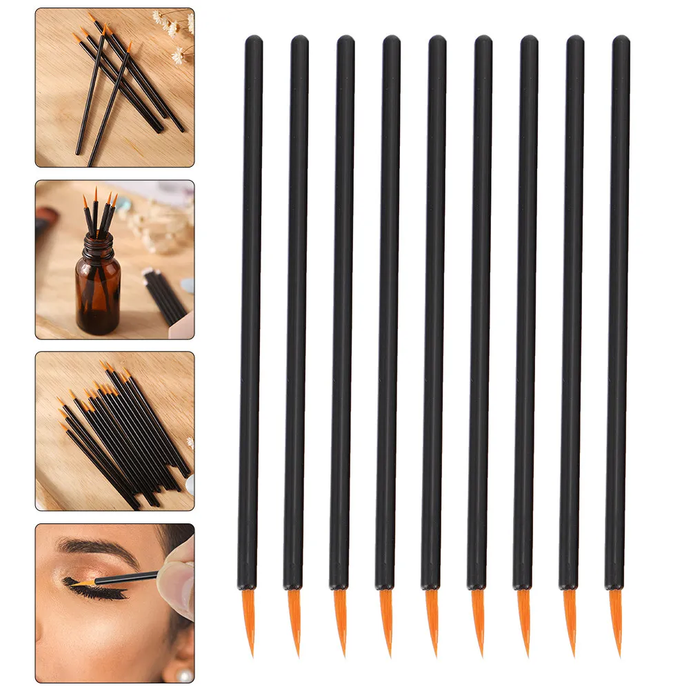 100 Pincéis Descartáveis de Fibra Artificial para Delineador Líquido e Lápis Labial – Aplicador Profissional de Maquiagem