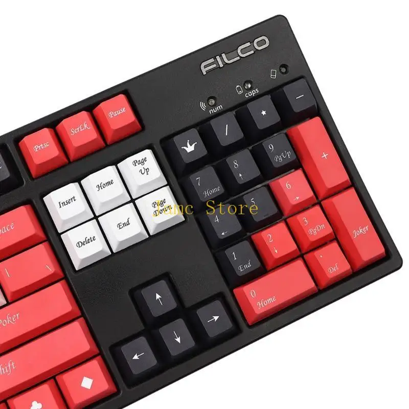 

LX0B Механические колпачки для клавиш 128 клавиш PBT Cherry Profile Колпачки для клавиш DYE-SUB для Cherry MX Switch