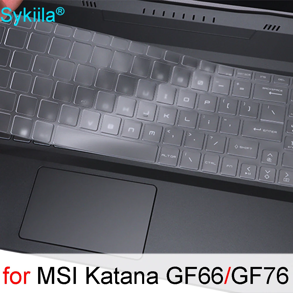 Capa de teclado para msi katana gf66 katana gf76 capa protetora de silicone 15.6 17.3 acessórios para laptop de jogos 15 17