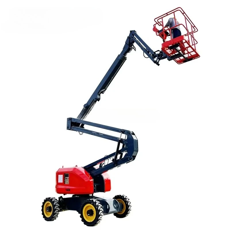18m Hydraulic Articulating Boom Lift Mobile Aerial Work Platform Self Propelled Man Lift Outdoor Construction Equipment Custom