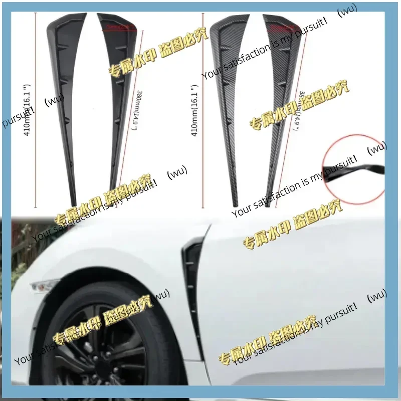 2-Piece GM Fender Side Vent ABS Spoiler, Fender Decorative Sticker