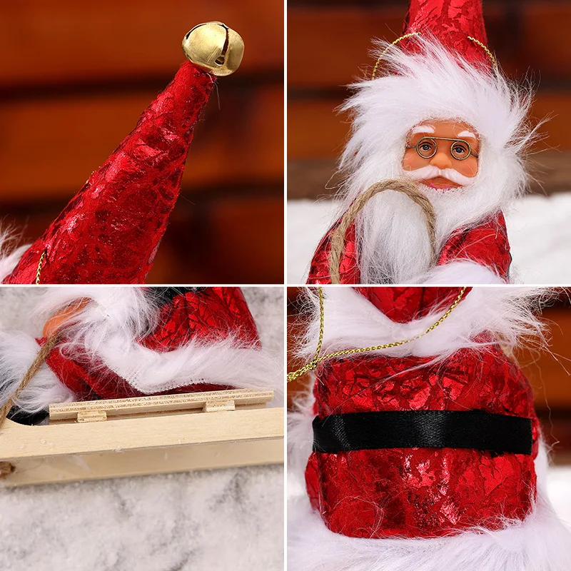 Christmas Sled Santa Claus Doll Decoration Xmas Tree Hanging Ornaments Christmas Decorations for Home 2026 Navidad New Year Gift - Image 6